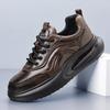 2025 New Men's Shoes Autumn Trendy Shoes Platform Heightening Dad Shoes Fashionable Versatile Leather Air Cushion Sports and Leisure Shoes