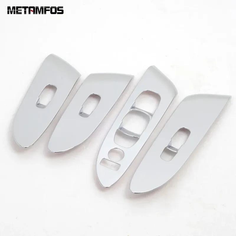 Window Lift Switch Cover Trim For Nissan Murano 2015-  2024 Chrome Interior Armrest Decoration Frame Car Accessories