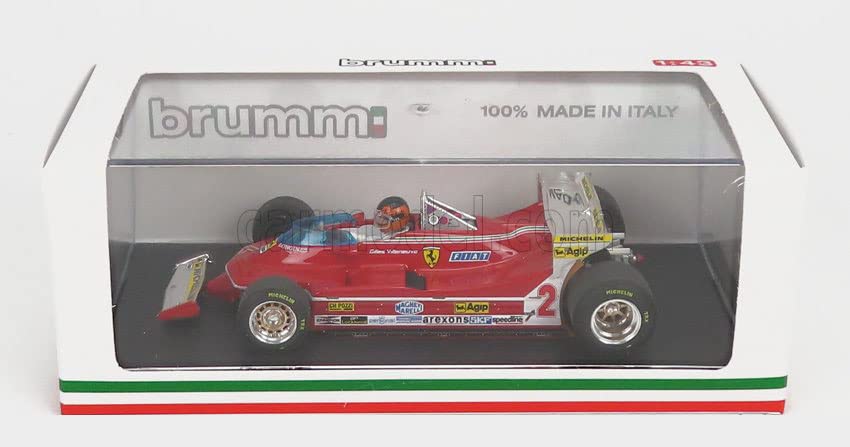 BRUMM Ferrari F1 312 T5 Monaco GP Gilles Villeneuve with Driver BRUMM FERRARI GILLES VILLENEUVE 1/43 1980#2 [item]