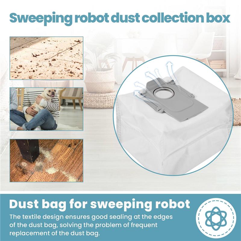 AEE4-30Pcs Dust Bag Replacement Accessories For Roborock T8, G10S, Q7 MAX, Q7 Max+, S7 MAXV Ultra Robotic Vacuum Cleaner