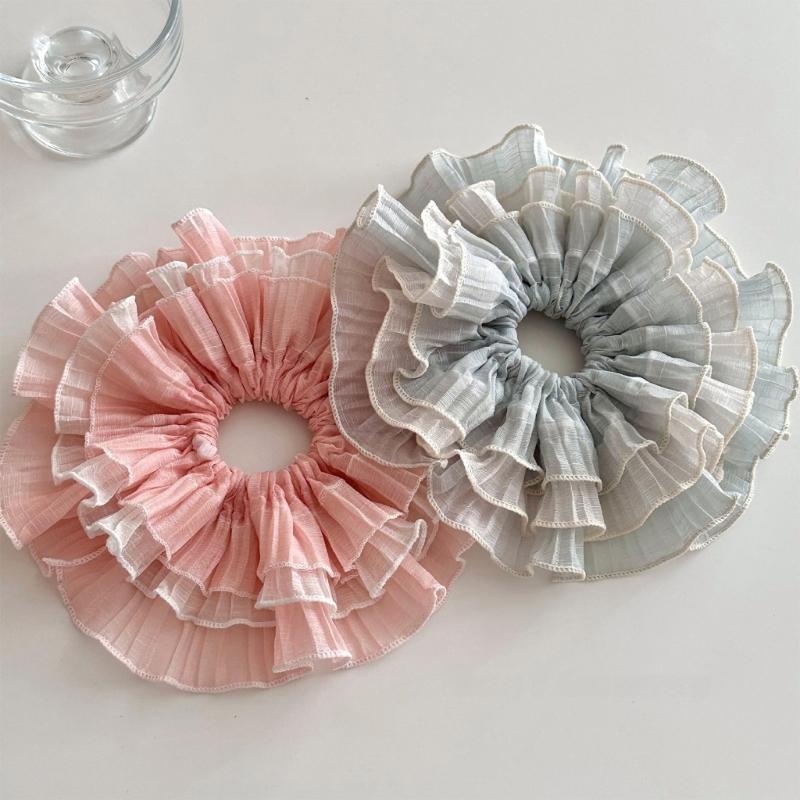 Lace Hair Rope Hair Bun Scrunchies Elastic Hair Rope Big Hair Scrunchy Vintage HairBands Female Accessories