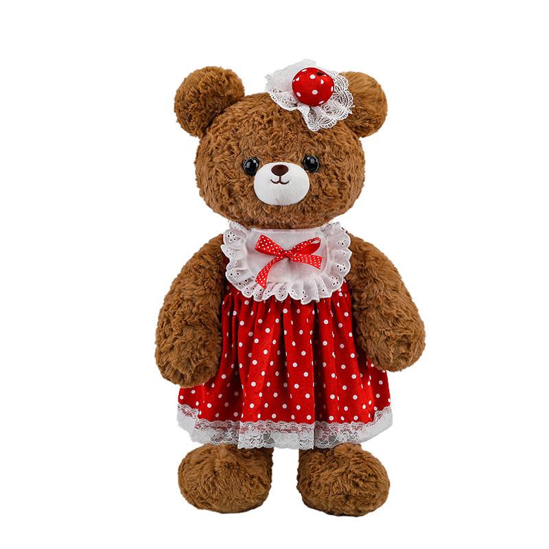 Teddy Bear Plush Toy With Short Pile Fabric For Kids And Babies Gift