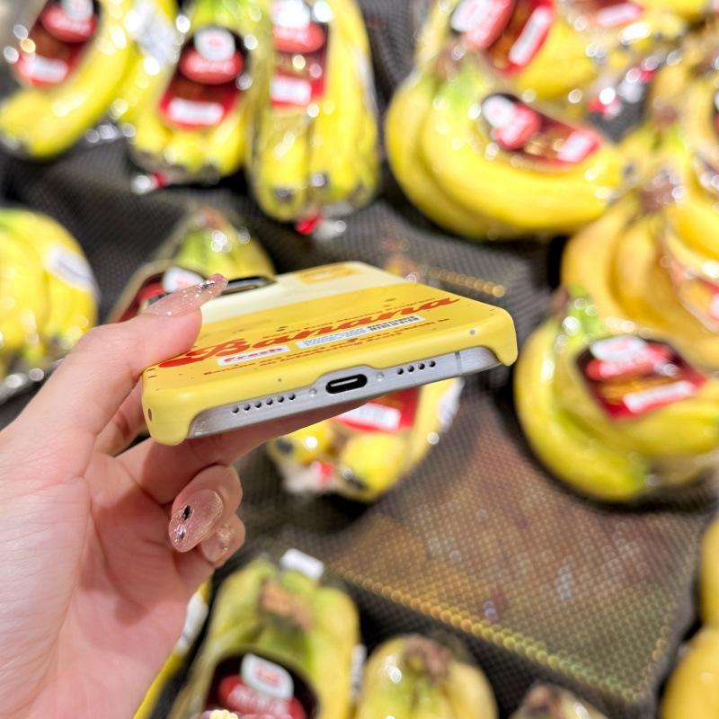 Peelable Magnetic Stand Banana Case for iPhone 14, 15 Pro Max, 17 Pro Protective Cover