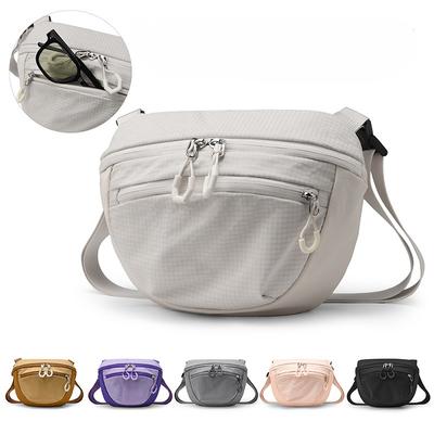 Dámská ledvinka jednobarevná venkovní ledvinka s kapsou na telefon, lehká běžecká turistická crossbody sling pro kempování