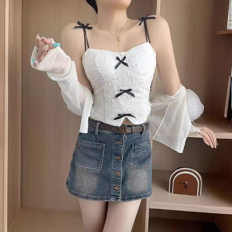 Tīra žakarda priekšgala pavada, maza sieviešu veste pavasaris un vasara ar krūšu polsterējumu skaistā muguras elegantā žaketa apakšā