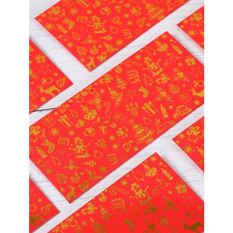 Christmas Envelopes For Money, Christmas Cash Envelopes With Golden Foil Design, Merry Christmas Decoration, Festive Accessory, For Party/Holiday/New