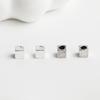 S925 Thai Silver Square Spacer Beads for DIY Handmade Bracelets - Pure Silver Square Loose Stringing Accessories
