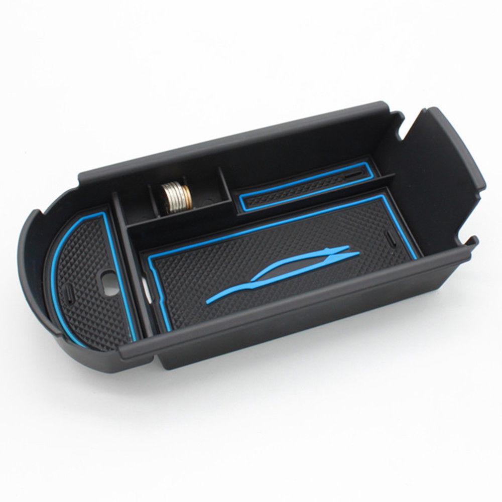 2Pcs Car Seat Gap Storage Box Cup Holder Organizer PU L+R Black Leather Red Line