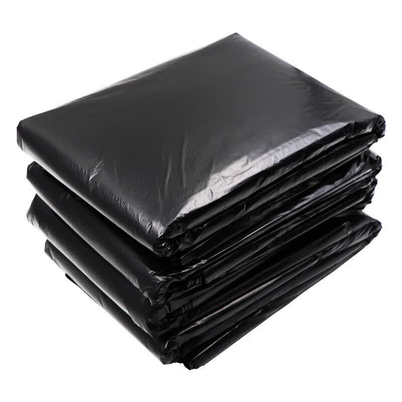 Heavy-Duty Black Flat-Top Garbage Bags