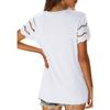 Ladies Summer Lacework Short Sleeve Round Collar Solid Color Pullover T Shirt Top