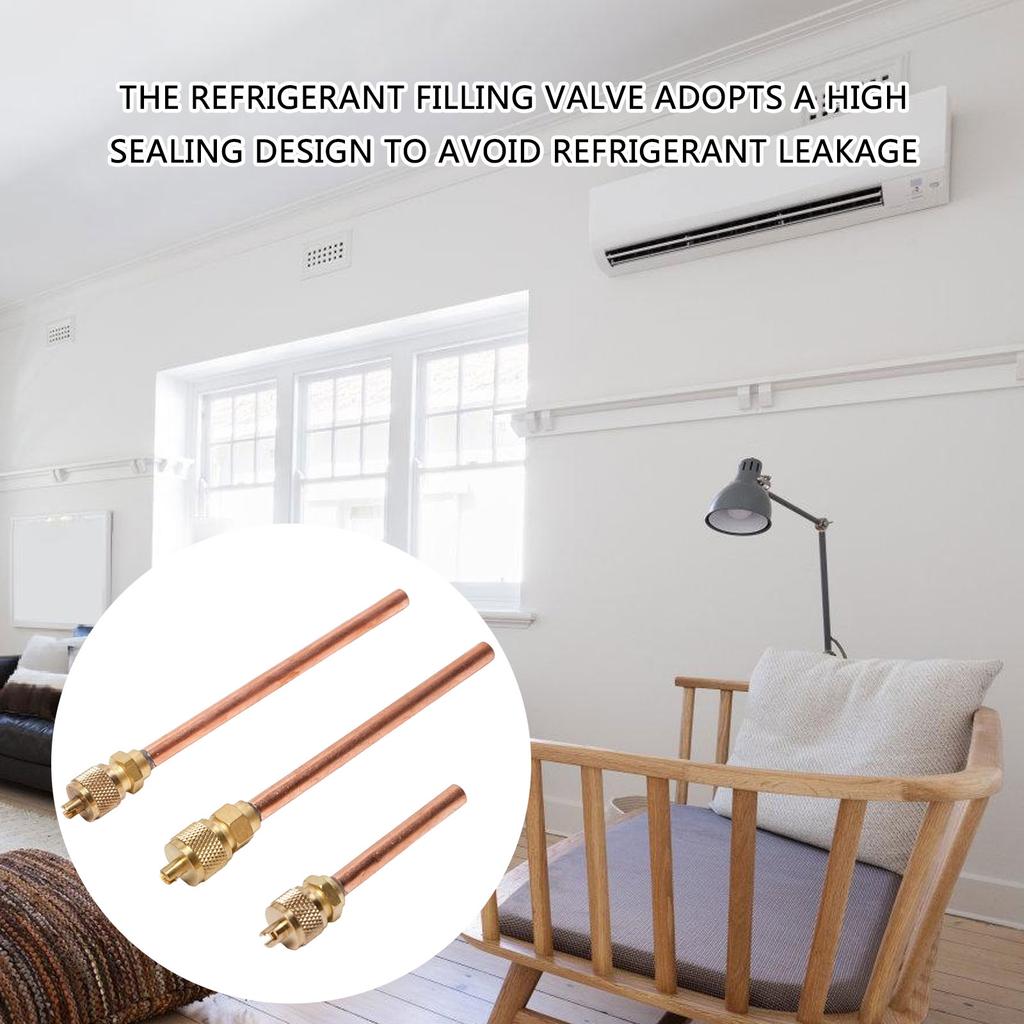 10 STÜCKE HVAC Service Zugangsventile Vakuum Kupfer Füllzugangsventile Abzieher 1/4" SAE Kälteanlagen-Kit Ventile