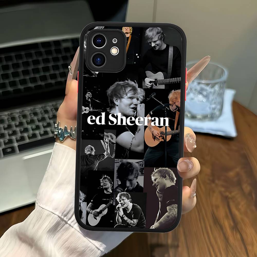 E-Ed Sheeran For IPhone 16 15 14 13 12 11 Pro Max X XS MAX Plus Translucent Black Phone Cover