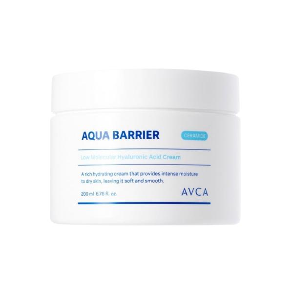 AVCA Aqua Barrier Low Molecular Hyaluronic Acid Facial High Moisture Cream, 200ml, 1pc