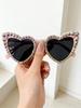2026 Sparkle Heart Shaped Sunglasses Rhinestone Trim Multiple Color Options Fashion Eyewear For Street Style KJ194