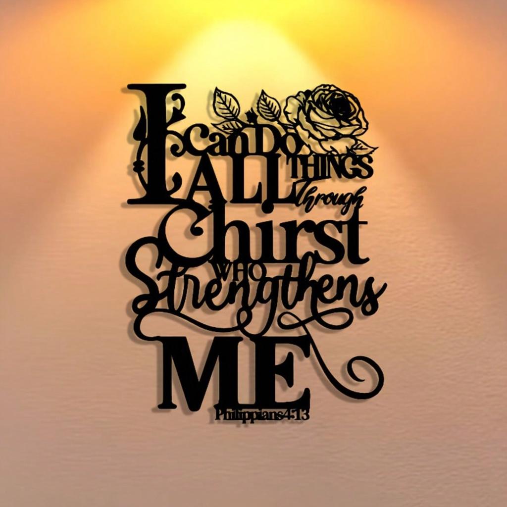Metal Wall Plaque Inspirational Quote Home Office Decor Motivational Gift