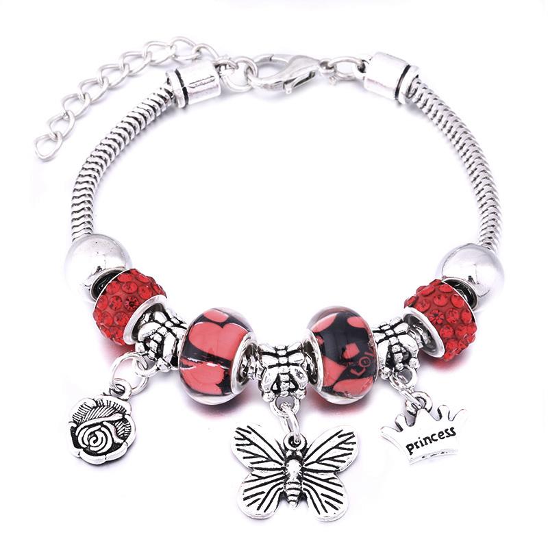 Fashion Glamour Bangle Jewelry 6 Colors Metal Lobster Buckle Snake Chain Beaded Bangles For Women Summer Bracelet Romantic Gift