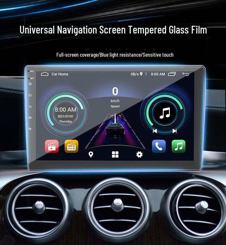 Universal 9/10 Inch Car Android Navigation Screen Tempered Glass Protector