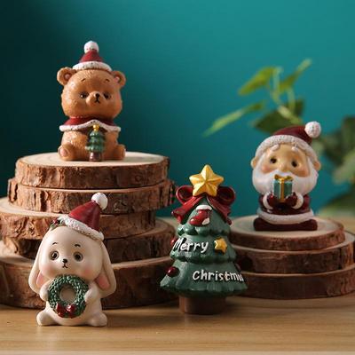 Weihnachts-Harzdekorationen: Kreative Desktop-Dekorationen, Baum & Weihnachtsmann Geschenke