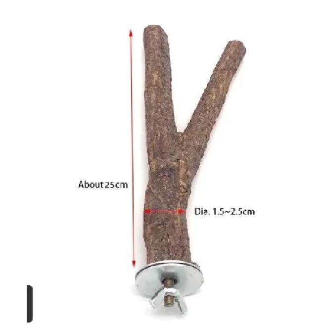 Pet Standing Stick Wild Grape Wood Pole Parrot Cockatiel Parakeet Station Board Bite Claw Grinding Toy Bird Cage Accessories