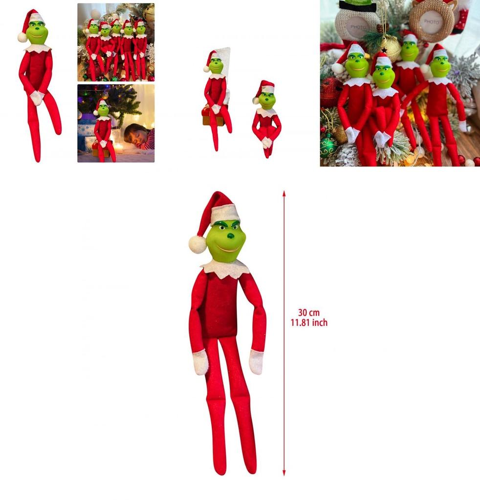 Decorações de Boneco Grinch de Natal Macias Confortáveis E Perfeitas Como Enfeites e Presentes de Feriado