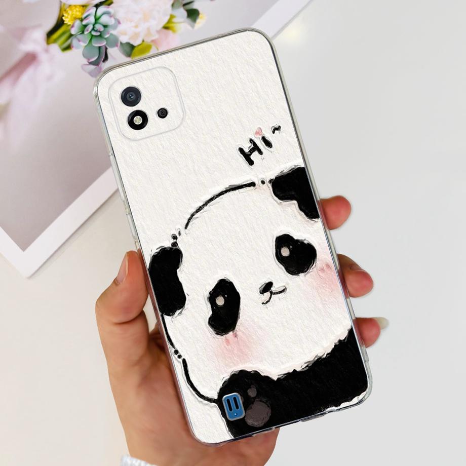 For Realme C11 2021 Clear Soft TPU Silicone Phone Back Cover For Realme RMX3231 C 11 RealmeC11 Funda Cool Dragon Cat Capa Bumper