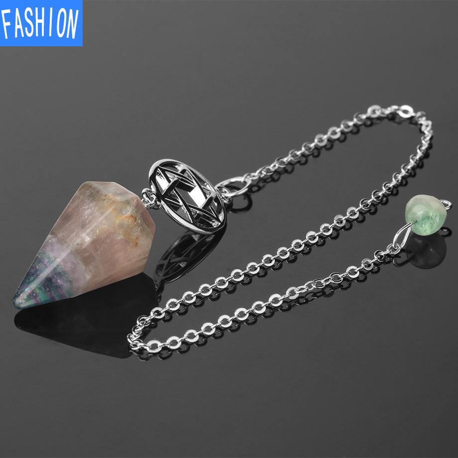 Spirit Pendulum Natural Crystal Pendant Treatment Point Pendulum Weika Meditation Semi Gem Jewelry Gift