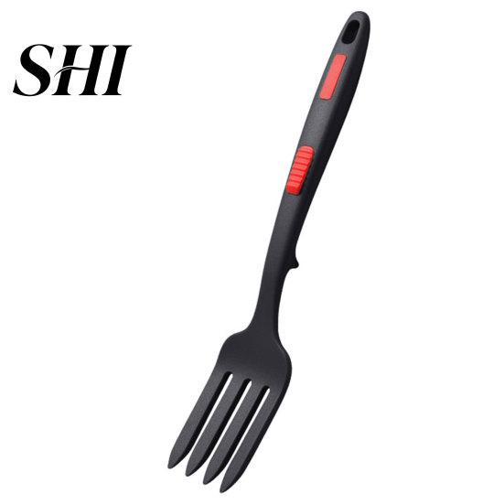 Salad Fork Flexible Food Grade Anti-scalding Silicone Dessert Pasta Cooking Fruit Whisking Utensil for Daily Use Kitchen