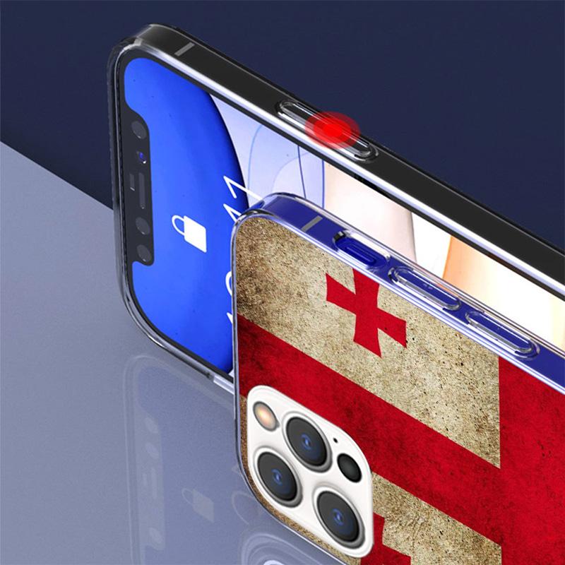 Georgia Flag Phone Case For iPhone 17 Air 16 15 Plus 11 14 Pro Max 13 Mini 12 7 8 + SE Pattern Art Customized Cover 17 Air 16 15