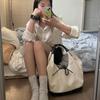 Splicing Canvas Bag Women's New Casual Commuter Fashion Handbag Versatile Shoulder Armpit Bag