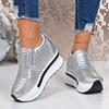 Fashion Women Sneakers 2025 New Hollow Out Designer Sneakers Women Autumn Chunky Platform Casual Shoes Slip on Non Slip Shoes Women