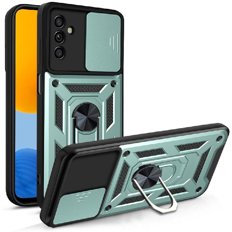 Pour Samsung Galaxy M52 M53 M54 M55 5G Étui Coulissant Protection Caméra Armure Étui de Téléphone pour Samsung M34 M35 Support Magnétique Anneau Coque