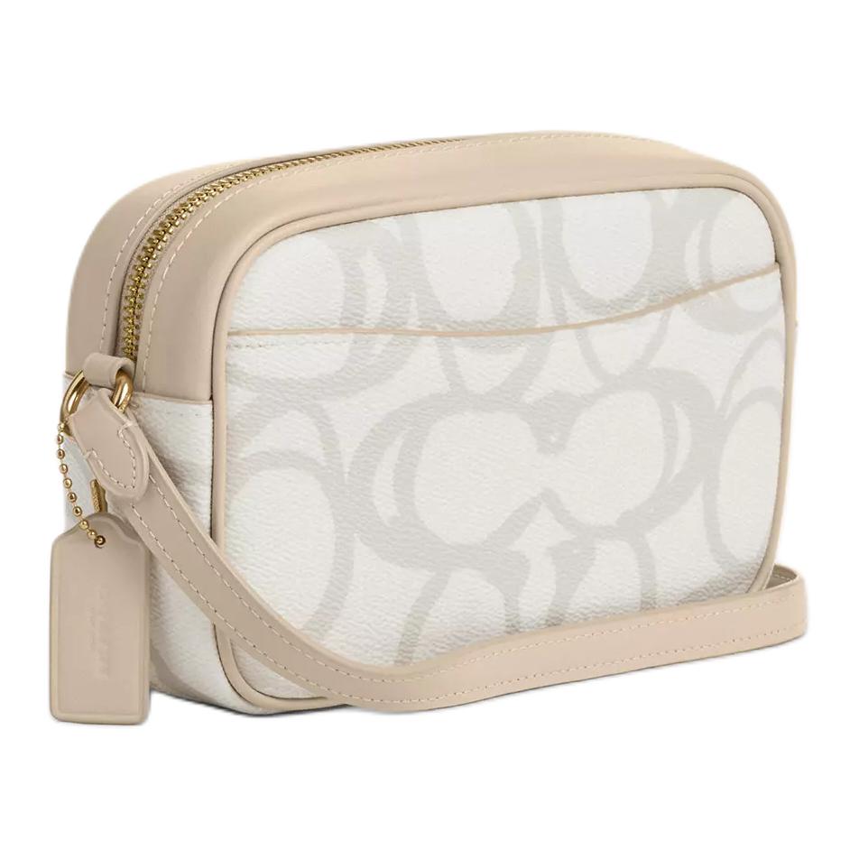 Coach Jamie 20 Adjustable Shoulder Strap Signature Coated Canvas Camera Bag Women shoulder bag Cream-White CBL94-IMIVO