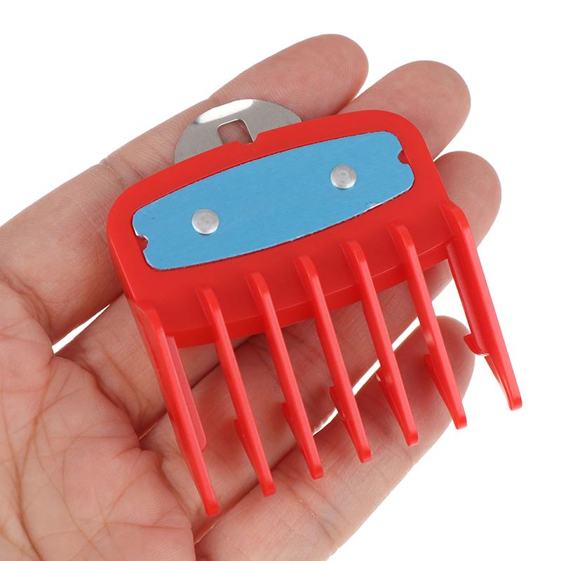 Pieptene pentru ghidare de dimensiuni 1,5+4,5 mm Set pieptene roșu pentru atașament cu un suport metalic de tuns