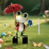 Healing Frog Decoration Cartoon Garden Stake, 2D Acrylic Cute Decoration, Waterproof Stake Outdoor Yard Art for Lawn Flower Bed Planter Decor