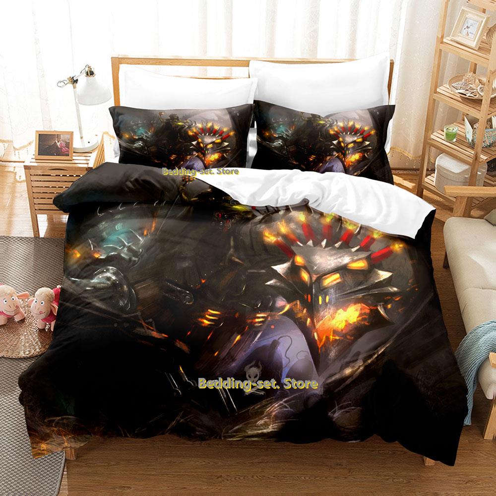 2023 Game Hearthstone Heroes Of Warcraft Bedding Set Cartoon Anime three-piece Set Teenager Bedroom Duvetcover Sets