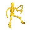 Plastic Skeleton Figure with Axe Movable Joints Durable Construction for Decorative and Educational Use