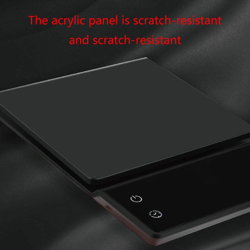 Digitale Kaffeewaage Wiederaufladbare Pour-Over Kaffeewaage mit Timer Tropfkaffeewaage LED Großanzeige für Haushalt