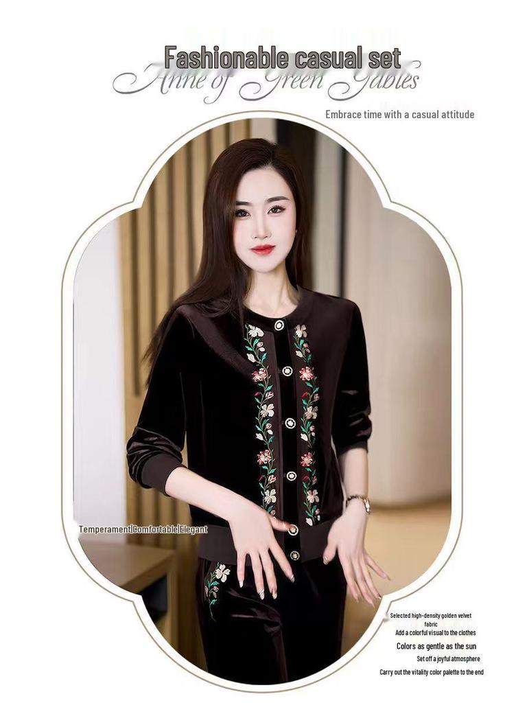 Dam Vår & Höst Mode Lös Slimmande Tvådelad Set - Ny Temperamentdesign