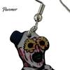 Retro Horror Movie Character Jewelry 1 Pair Halloween Theme Dangle Drop Earrings for Women, Scary Blood Gothic Acrylic Clown Earrings, Creative