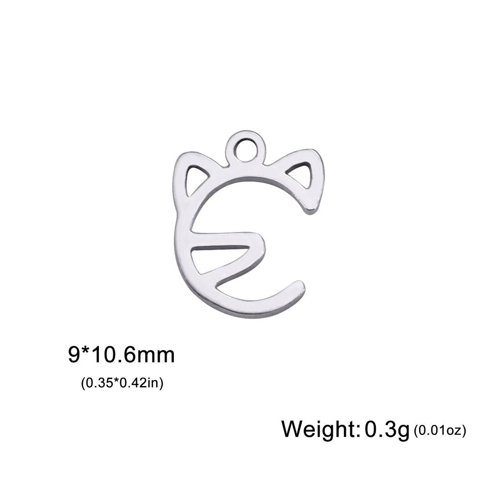 5 Pieces of Animal Stainless Steel Jewelry Made of Dragonfly Butterfly Cat Elephant Dolphin DIY Bracelet Accessories as Gifts
