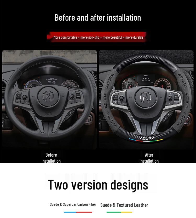 Acura CDX 2016-2021 Ultradünne Carbonfaser Wildleder Lenkradabdeckung