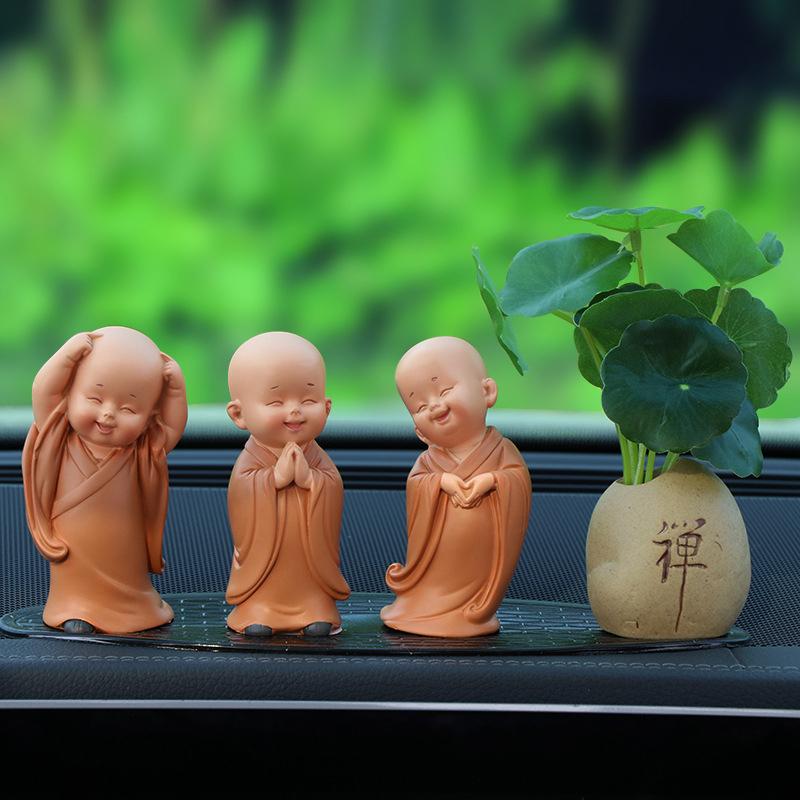 The  Ping An Little Monk Peaceful Little Monk Car Interior Decoration Buddha Zen Monastery Car Accories Str Relief M Driver S