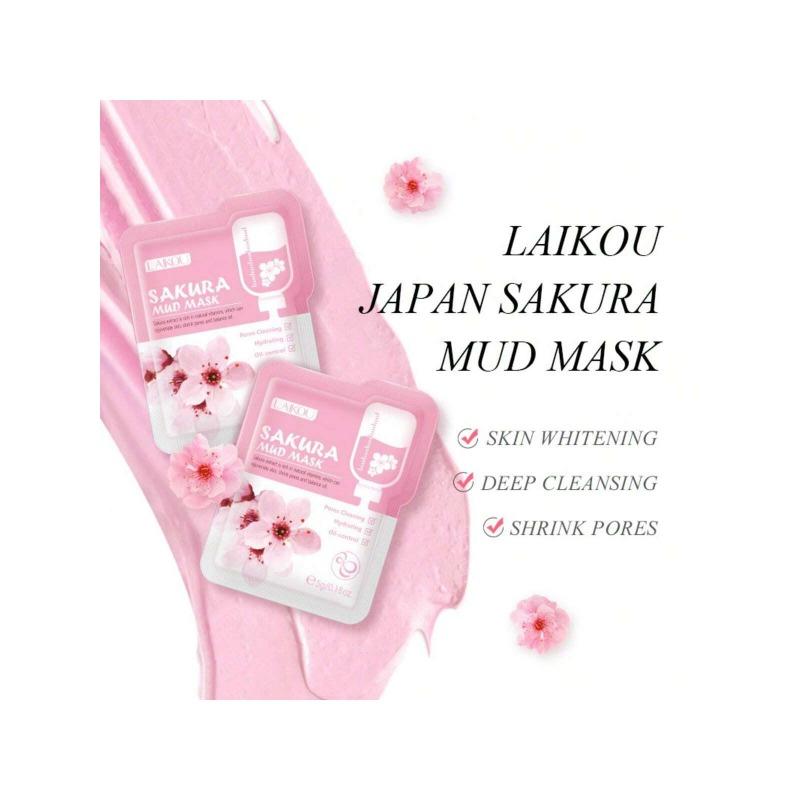 Sakura Mud Mask Cleaning Bahenní maska na obličej Základní produkty pro péči o pleť Hluboce hydratační a olejová maska Čištění obličejové masky