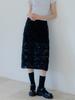 Eight Days A Week Rose Long Skirt Black Ad503