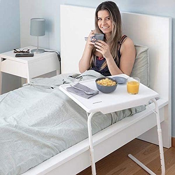 Foldable and Tilting Side Table Breakfast Computer