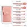 8pcs Pink Professional Makeup Brushes Set Soft Synthetic Bristles With Travel Case For Blush&Eyeshadow Cartoon Animal Pattern