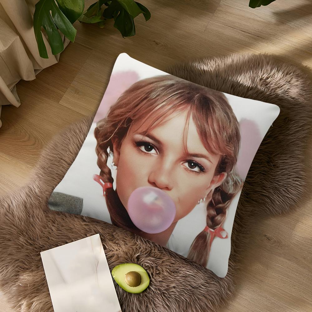 Singer B-Britneys S-Spears cushion cover Living Room Accent Couch Back Support Square Lounge Restful Nap Companion Pillow Case