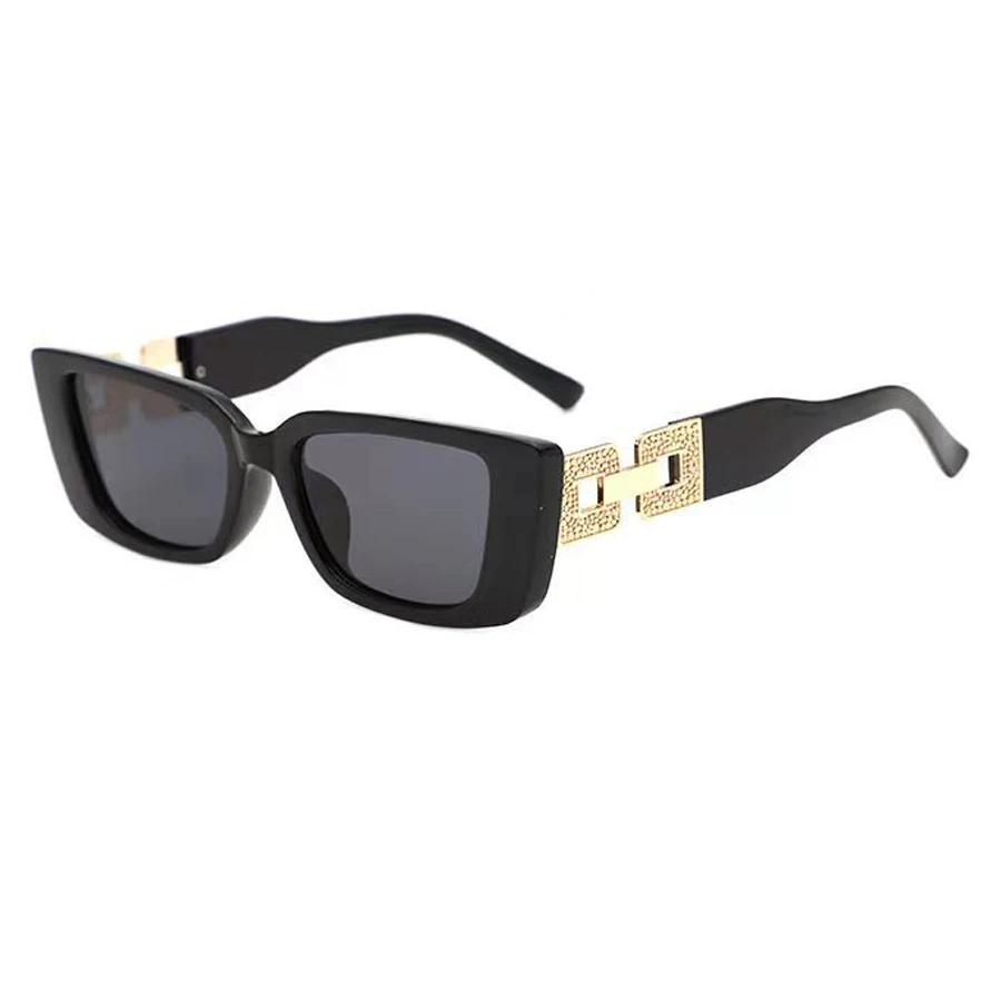 Fashion Square Frame Sunglasses Men Women Outdoor UV400 Shades Street Po Sunglasses Metal Chain Legs Classic