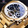 Forsing Men's Fashion Casual Hollow Flywheel Waterproof Mechanical Watch