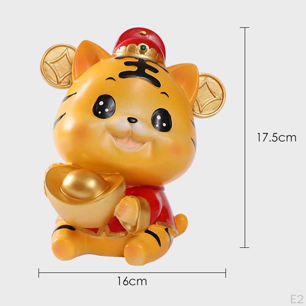 Cartoon Munt Geldkistje Beeldje Huis Woonkamer Decoratie